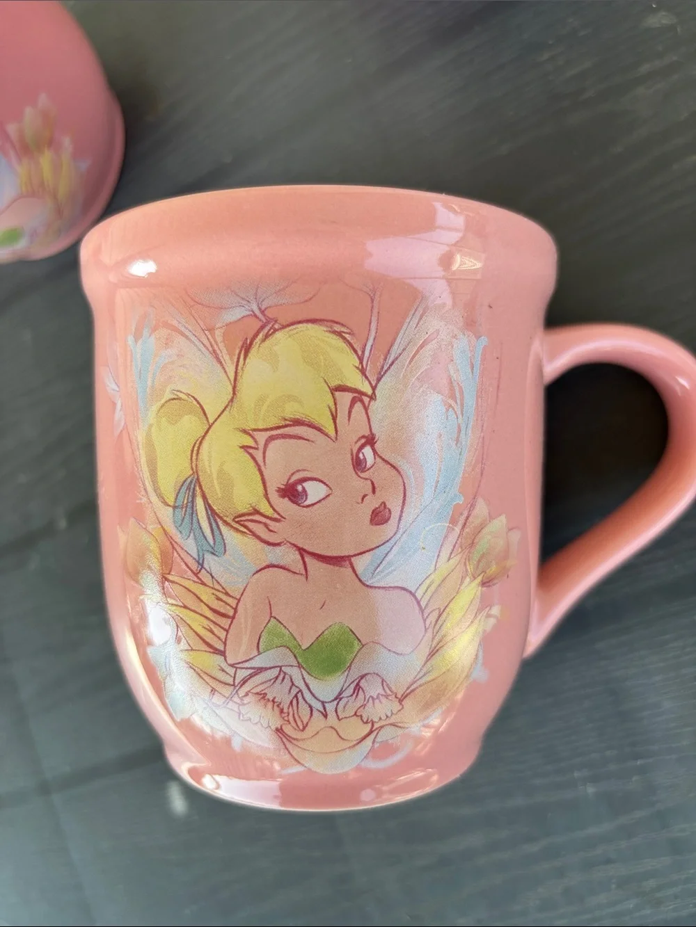 Disney Pink Tinker Bell Ceramic Mug Set of 4